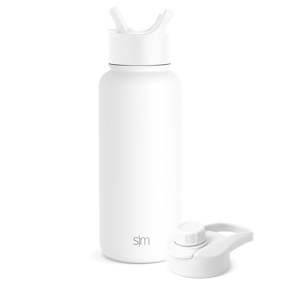 summit water bottle with straw lid and chug lid