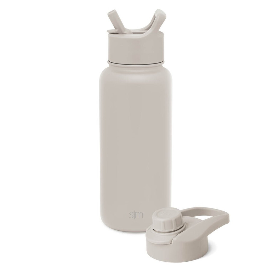 summit water bottle with straw lid and chug lid