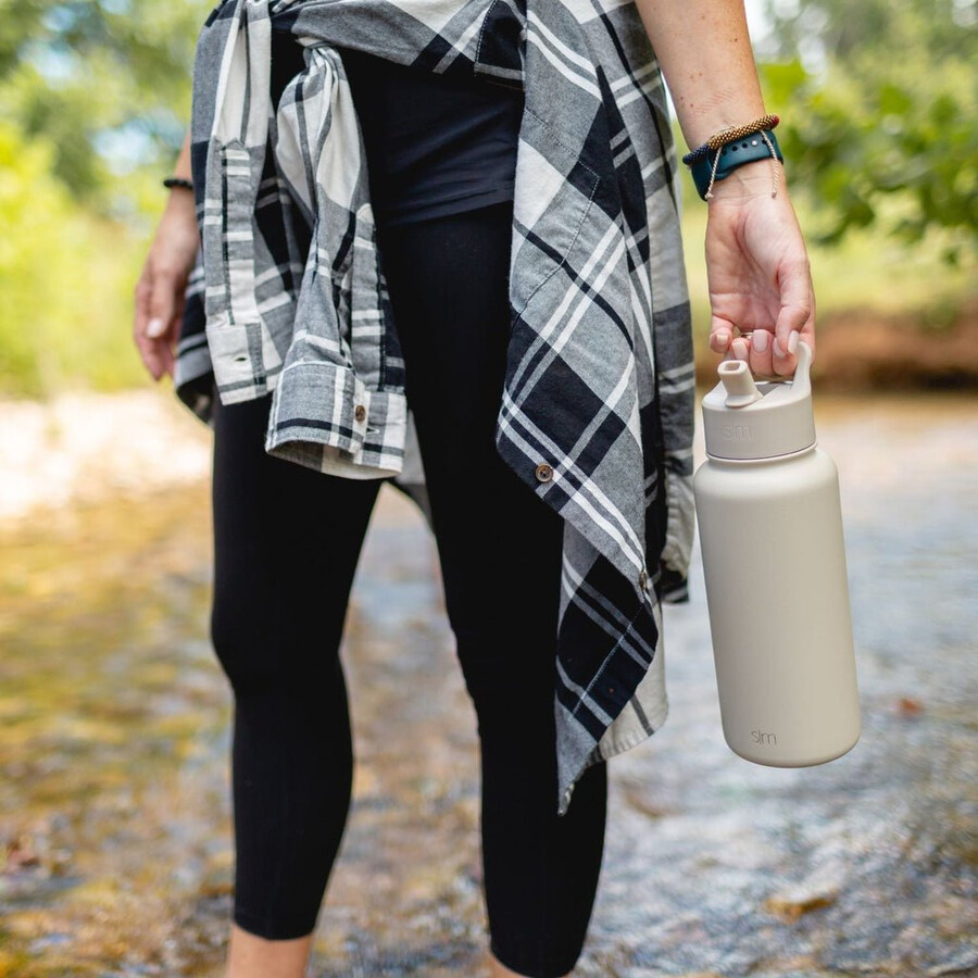 summit water bottle with straw lid and chug lid